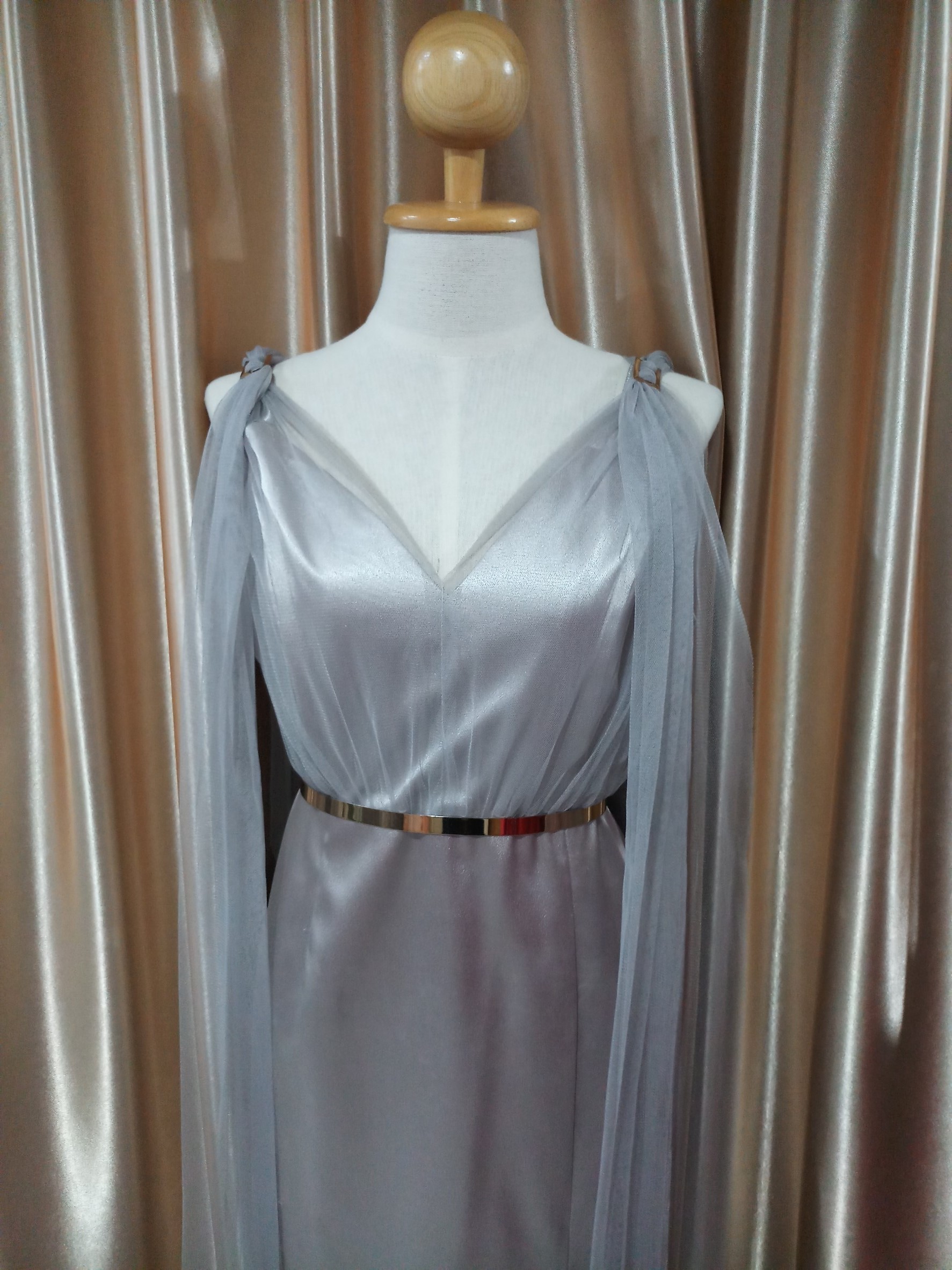 (PRE-LOVED) ชุดยาวสีเทา ไซส์XL