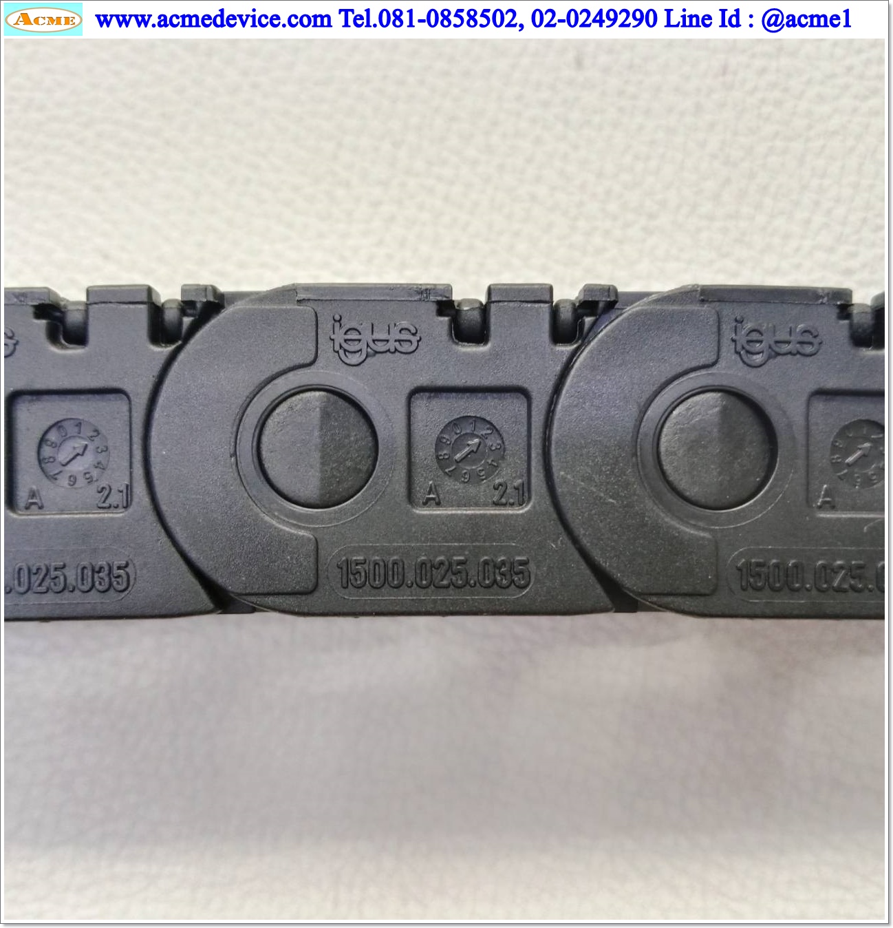 กระดูกงู Igus รุ่น 1500.025.035.0, ขนาด 39 x 485 x 28 mm.