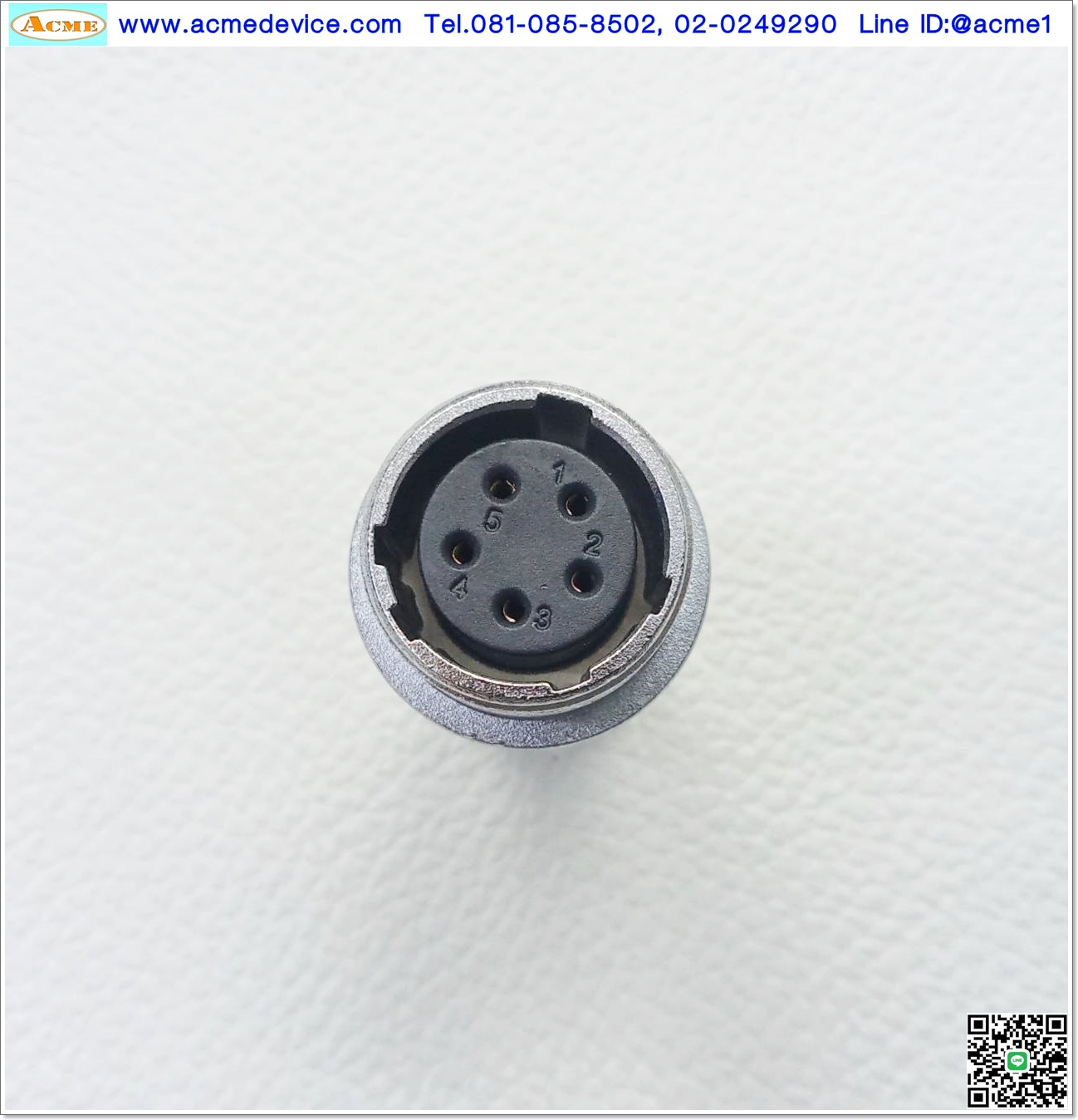Connector Weipu รุ่น WS16, 5 Pin, Cable to Cable, Solder