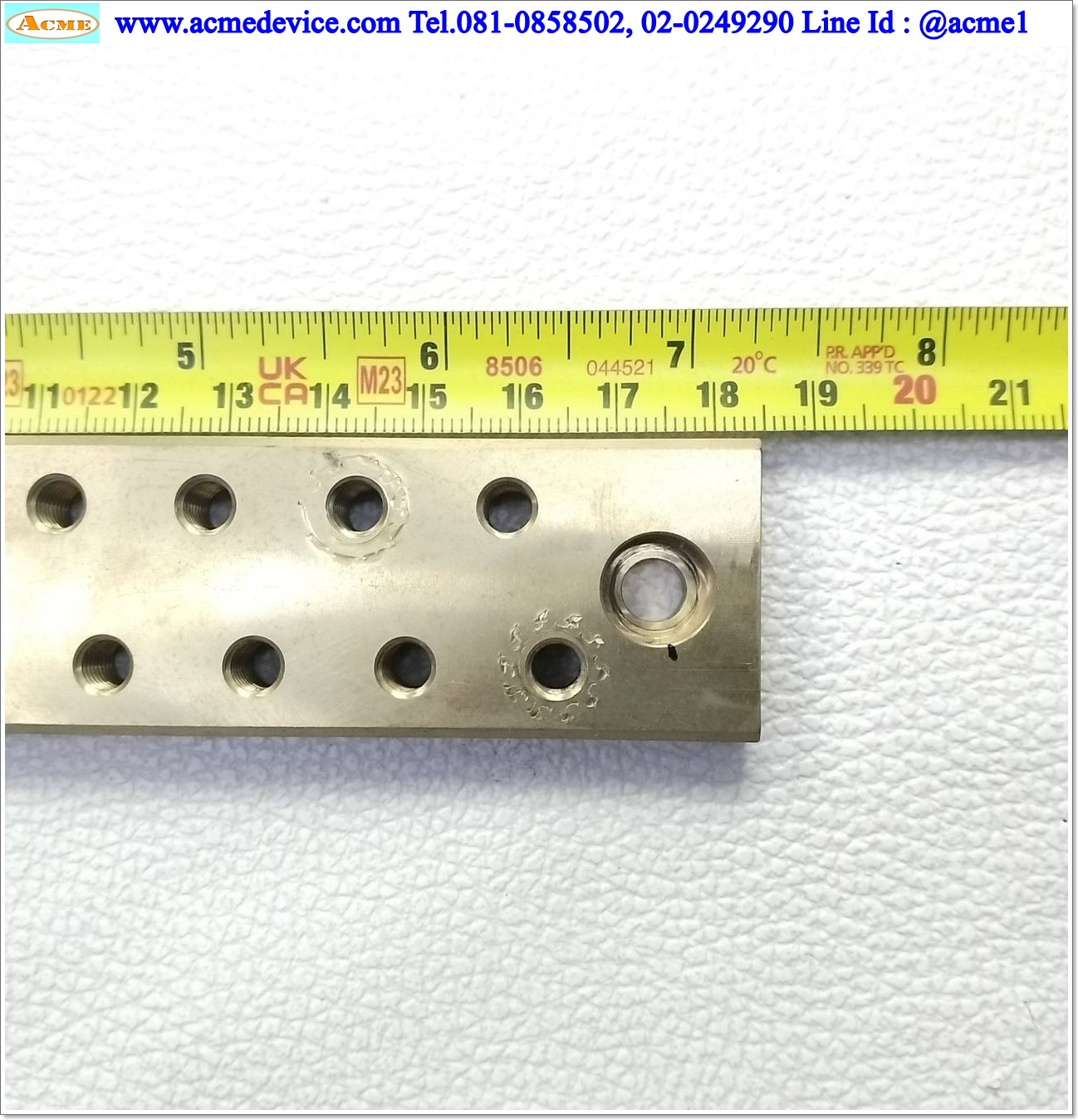 BUS-BAR, ขนาด 30 x 185 x 10 mm., บัสบาร์ทองเหลือง