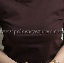 เสื้อยืดเด็ก สีน้ำตาล คอกลม แขนสั้น Size S