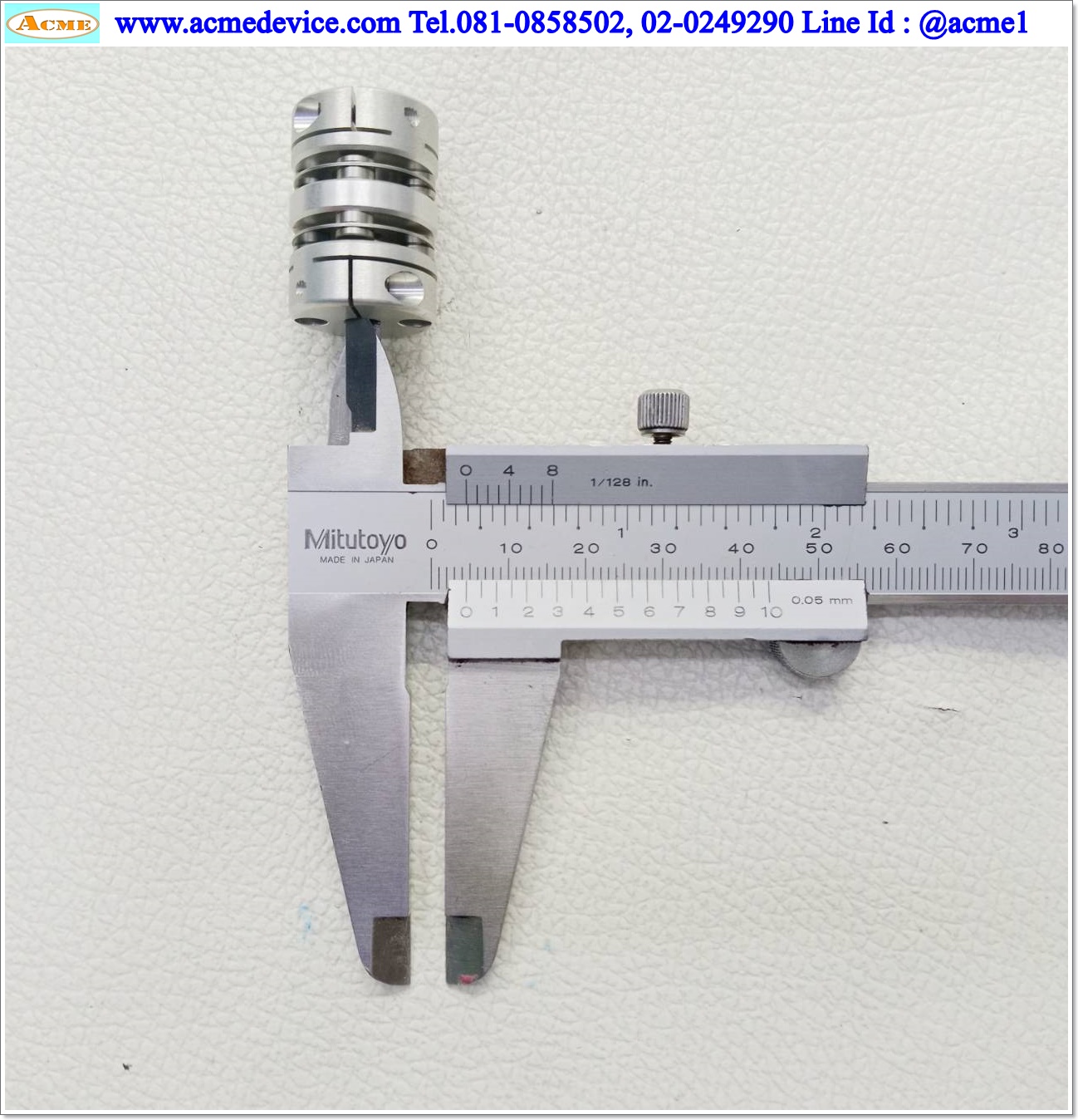 Coupling NBK ขนาด ID4.5/8mm, OD 19mm, L 27mm.