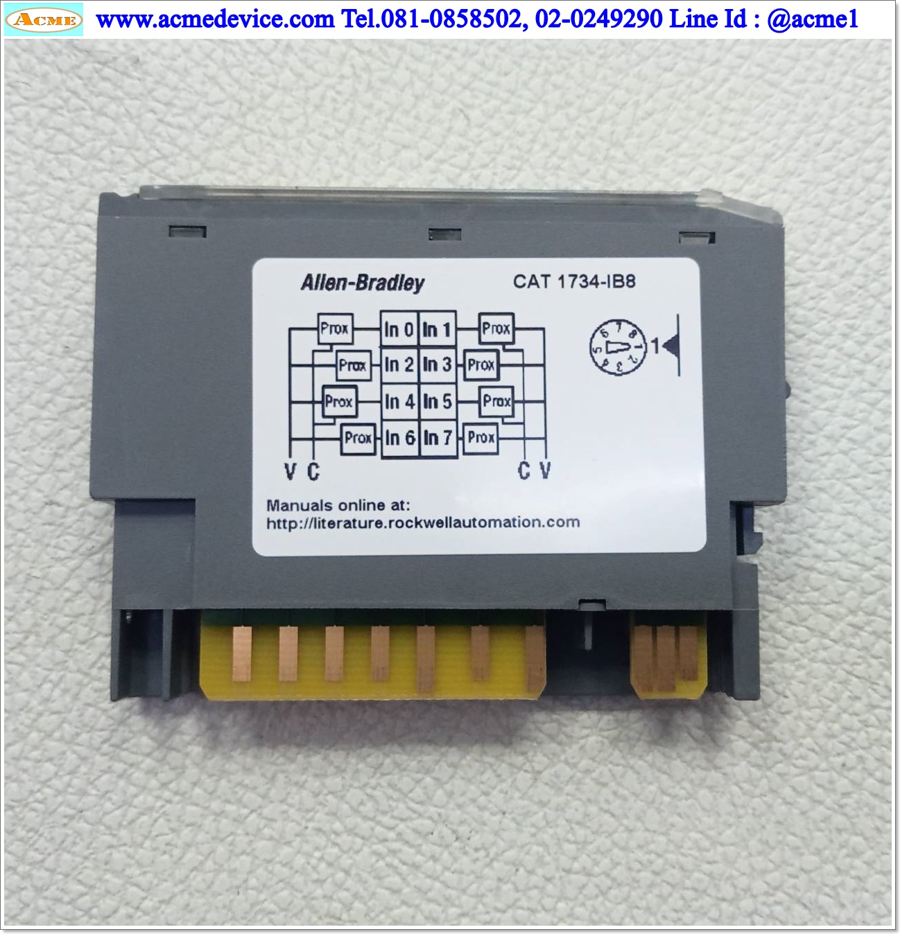 Allen Bradley รุ่น 1734-IB8, 24Vdc Sink Input, 5mA, 8-Channel Digital Input