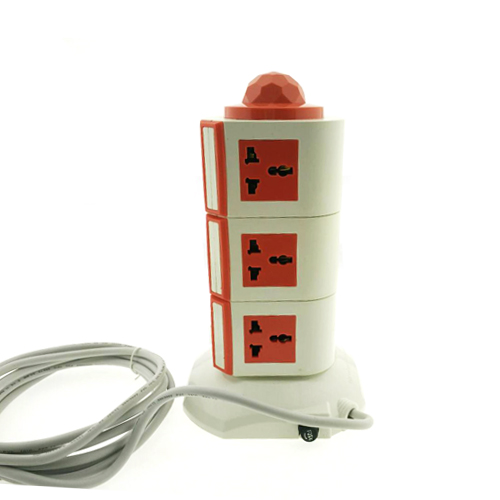 รางปลั๊กคอนโด 3ชั้น REMAX แท้ คุณภาพเยี่ยม (สีส้มแดง-ขาว)