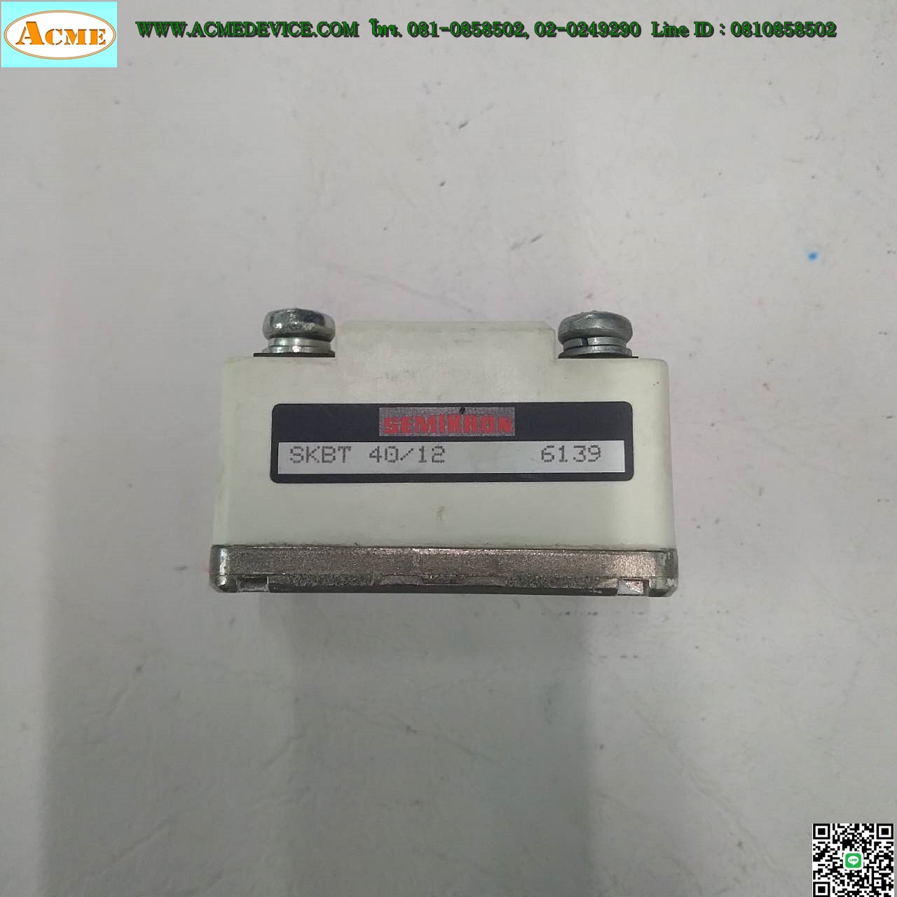 Thyristor Bridge SEMIKRON รุ่น SKBT 40/12, 1200V, 40A