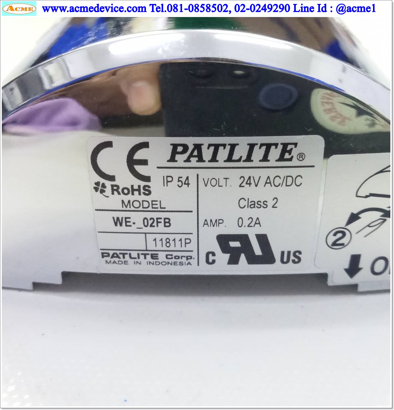 Tower Light Patlite รุ่น WE-02FB, WE-502FB-RYGBC, 24V AC/DC, IP54