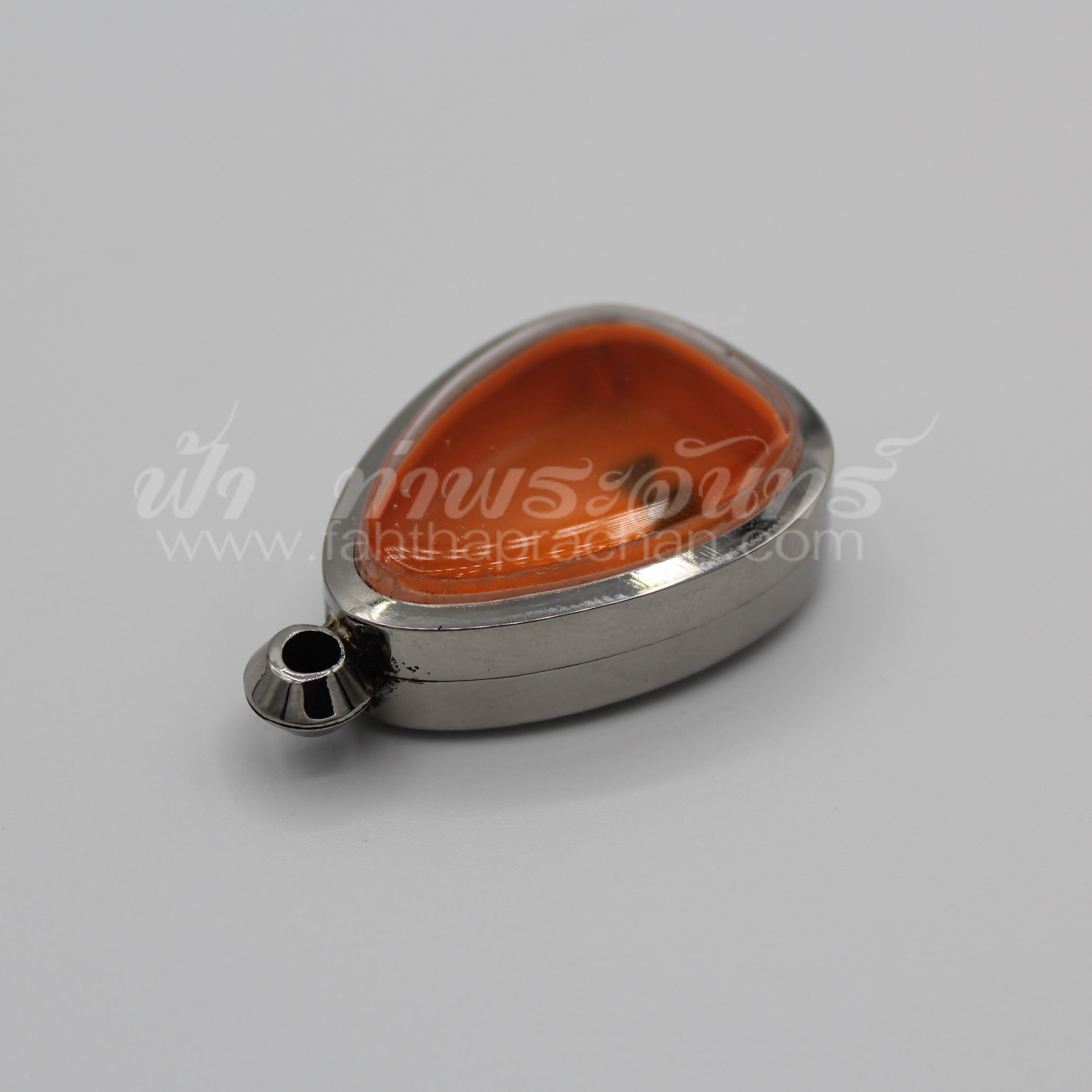 ตลับพระกลีบบัว หน้าเดียว สแตนเลสพุก