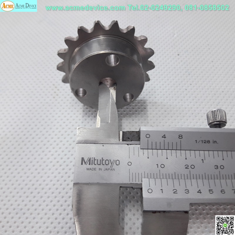 เฟืองโซ่ 18 ฟัน, ID 6 mm., OD 40 mm.