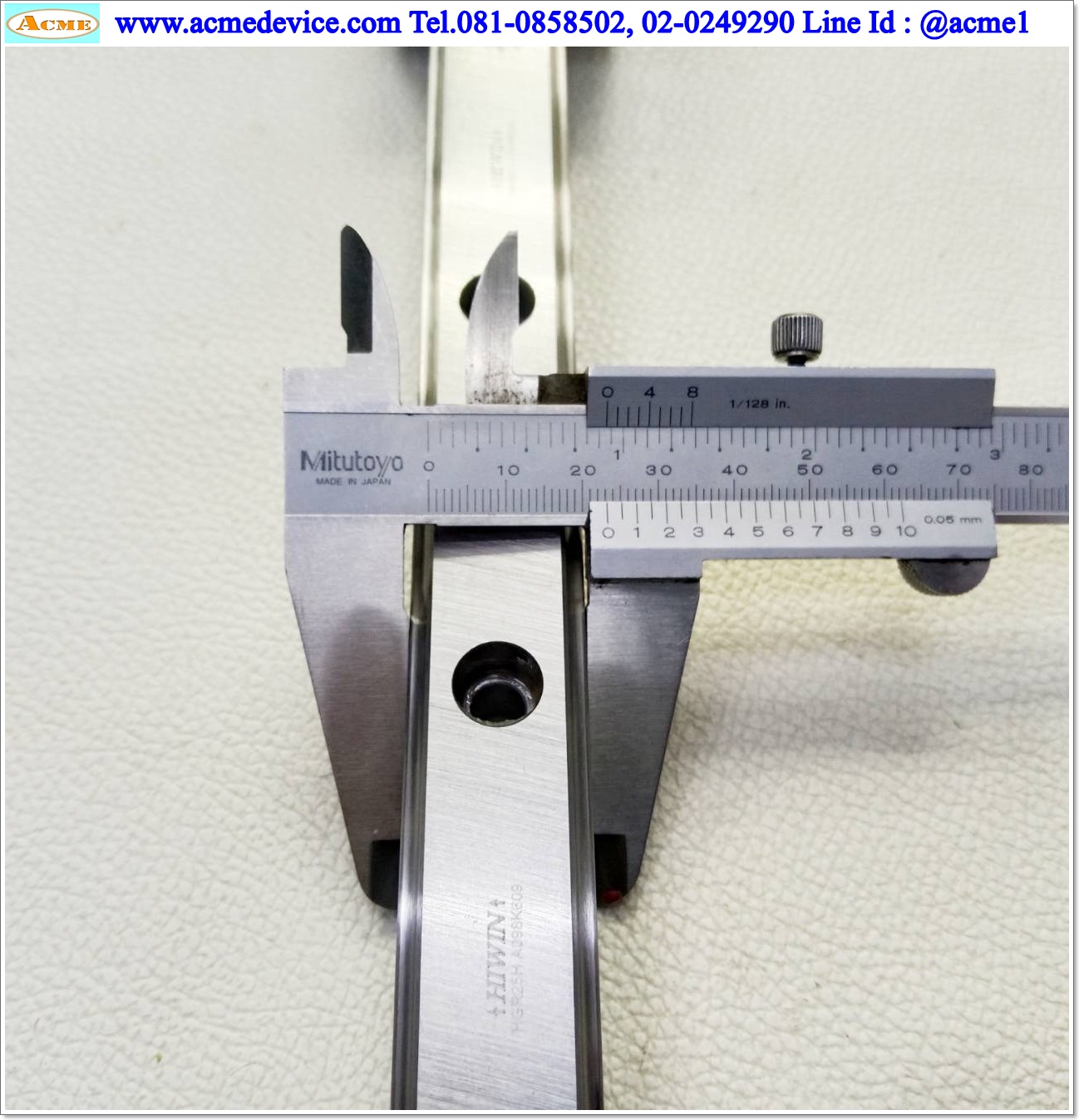 Linear Block and Rail Hiwin รุ่น HGH25, รางสไลด์ขนาด 23 x 650 mm. (2 Block)