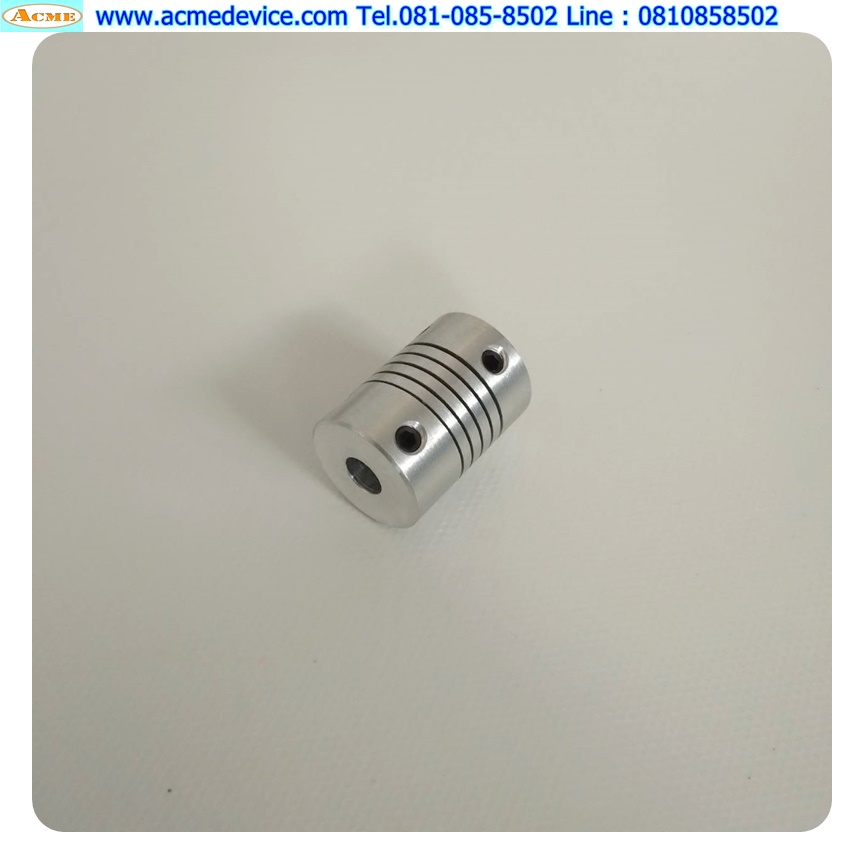 Coupling Aluminum ขนาด ID 4/6mm, OD 18mm, L 25mm