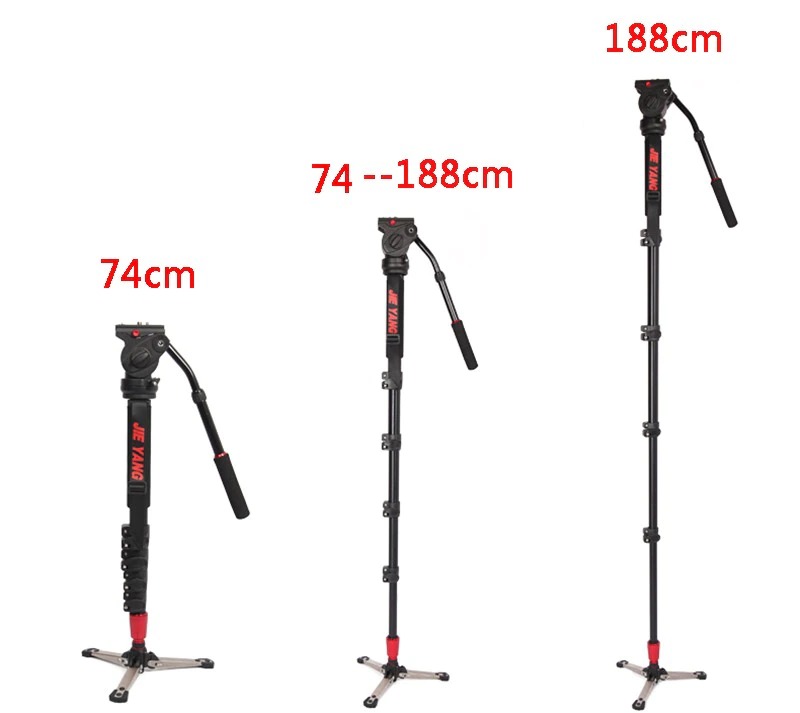ขาตั้งโมโนพอด(ขาเดียว) JIEYANG JY0506B Monopod พร้อมหัวแพนวิดีโอ ความสูง 1.8 เมตร