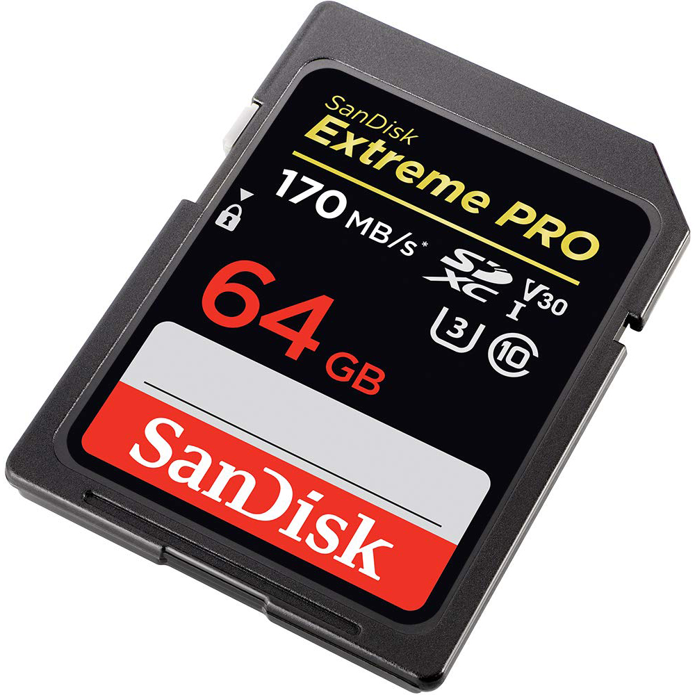 Sandisk Extreme Pro SDXC U3 V30 เมมโมรี่การ์ดสำหรับกล้อง DSLR สำหรับถ่ายภาพนิ่ง วิดีโอ 4K