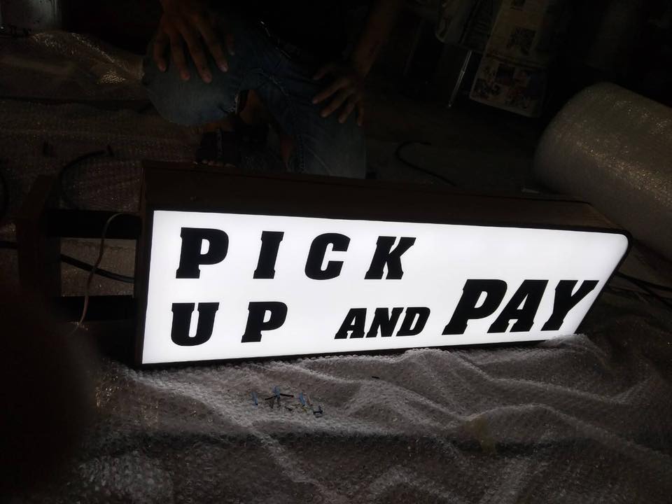 กล่องไฟ PICK UP AND PAY #ป้ายส่งออสเตรเลีย #ป้ายส่งต่างประเทศ