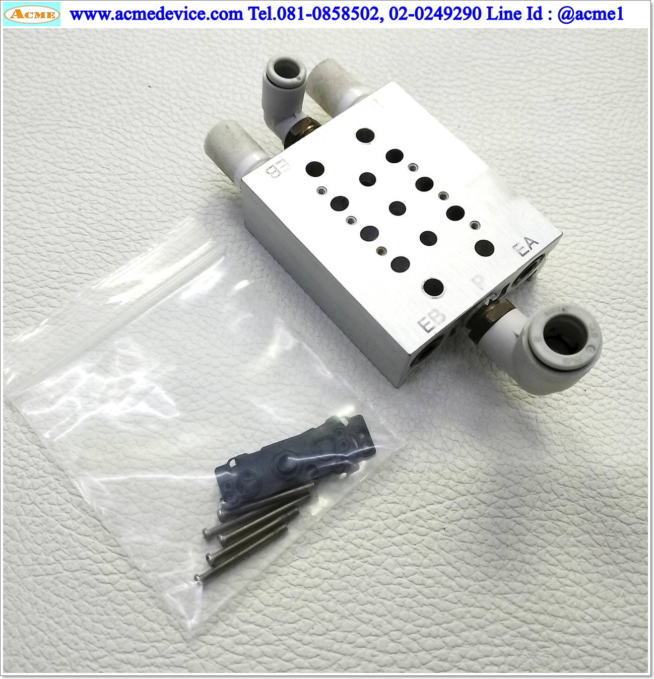 Manifold SMC รุ่น SS5Y3-20-03, 3 station, for Solenoid SY3