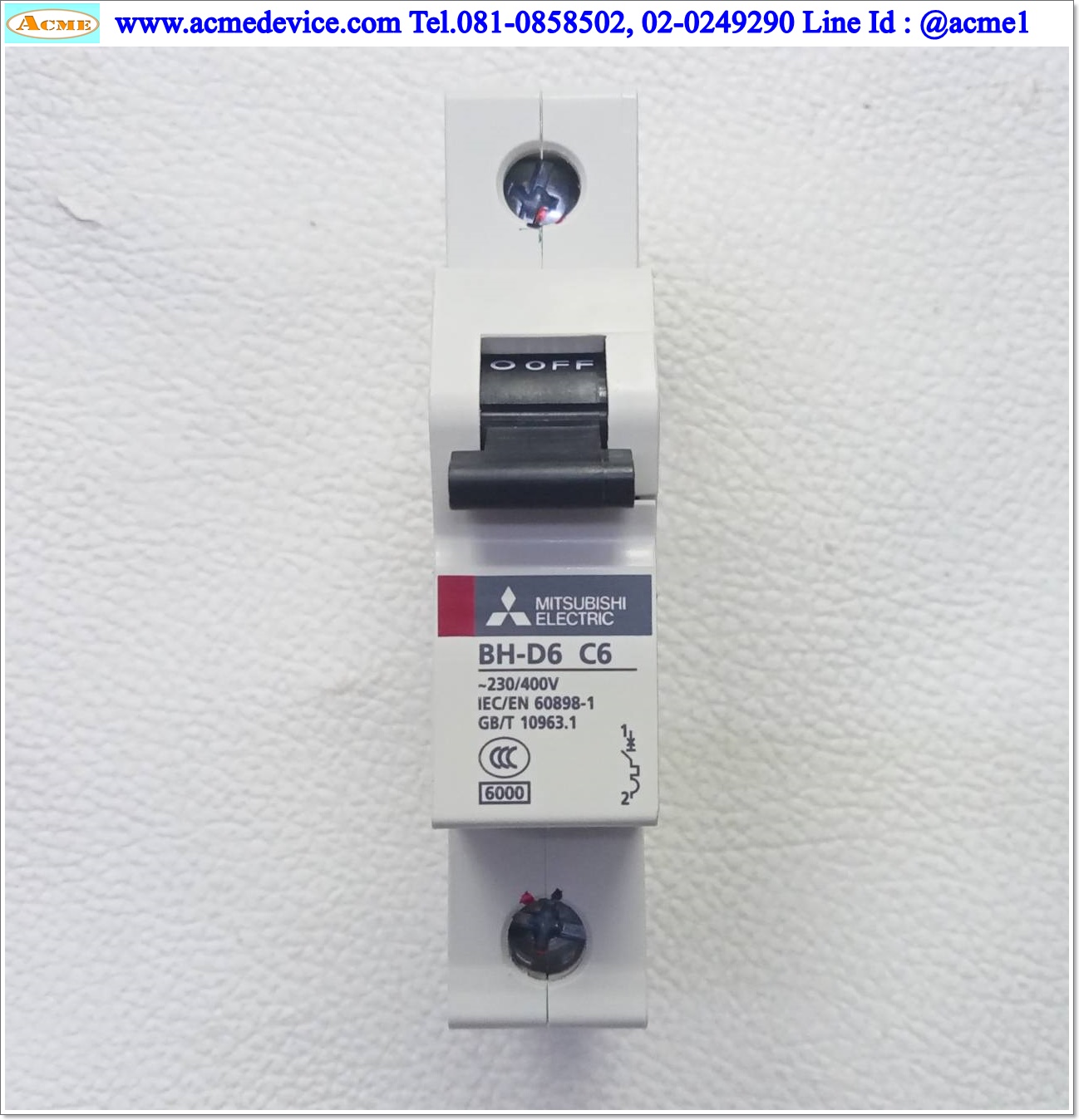 Breaker 1P Mitsubishi รุ่น BH-D6 C6, 6A