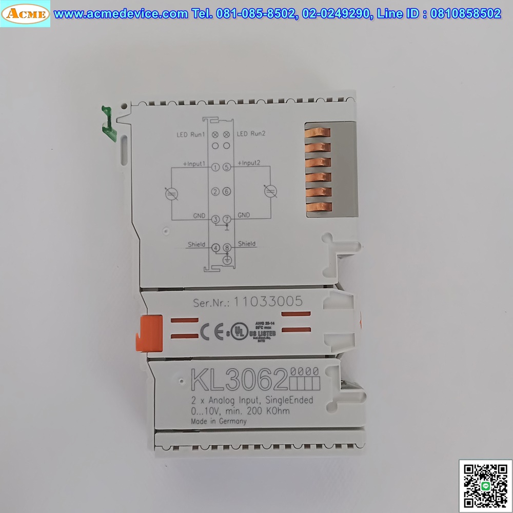 PLC BECKHOFF รุ่น KL3062, Analog Input, Single Ended