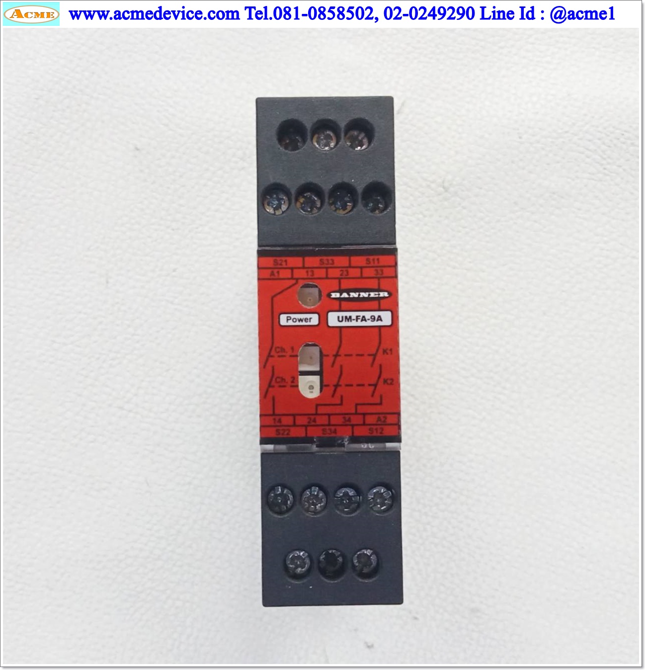 Safety Relay Banner รุ่น UM-FA-9A, 24Vdc