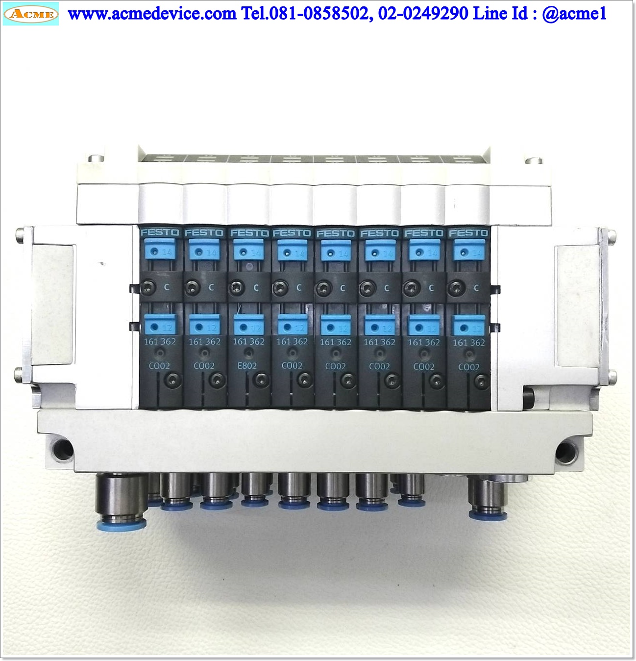 Solenoid Valve Festo รุ่น CPV-14-VI + CPV14-GE-DI02-8 + CPV-VI-P8-1/8-B + FBS-SUB-9-GS-DP-B, 24VDC