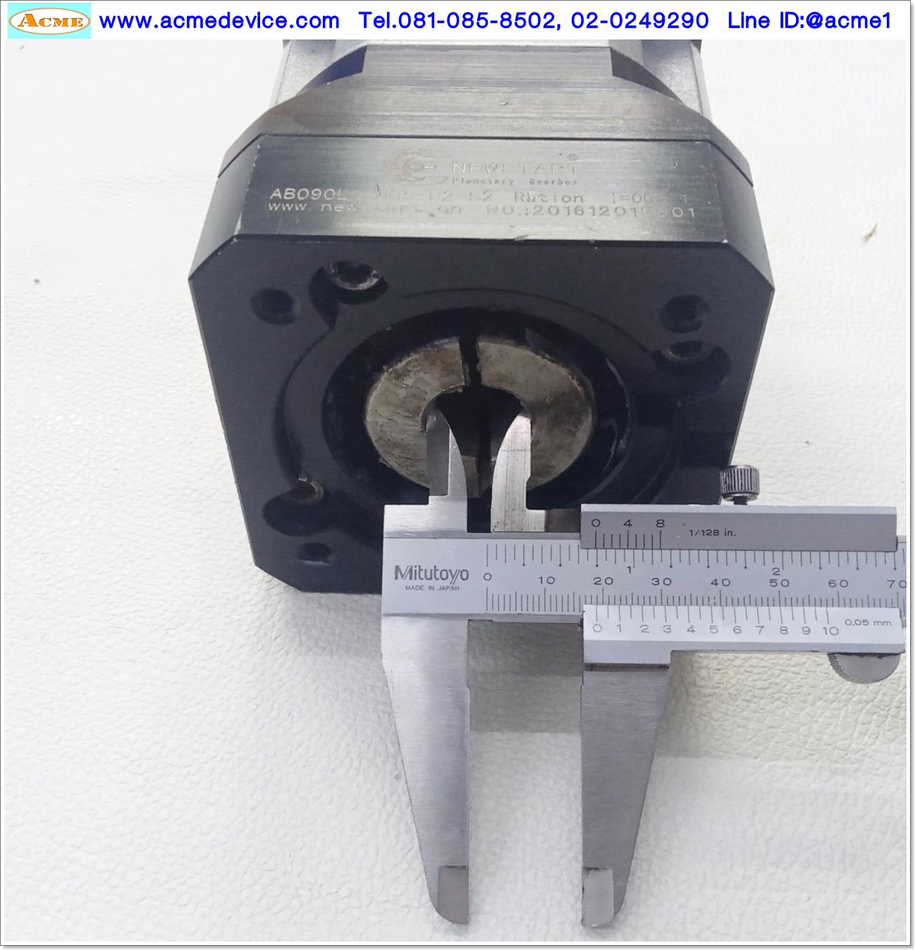 Gear Head Newstart รุ่น AB090L1-005-P2-S2, Ratio 5:1 (เพลาเข้า 19 mm. ออก 22 mm.) for 750w ( B )