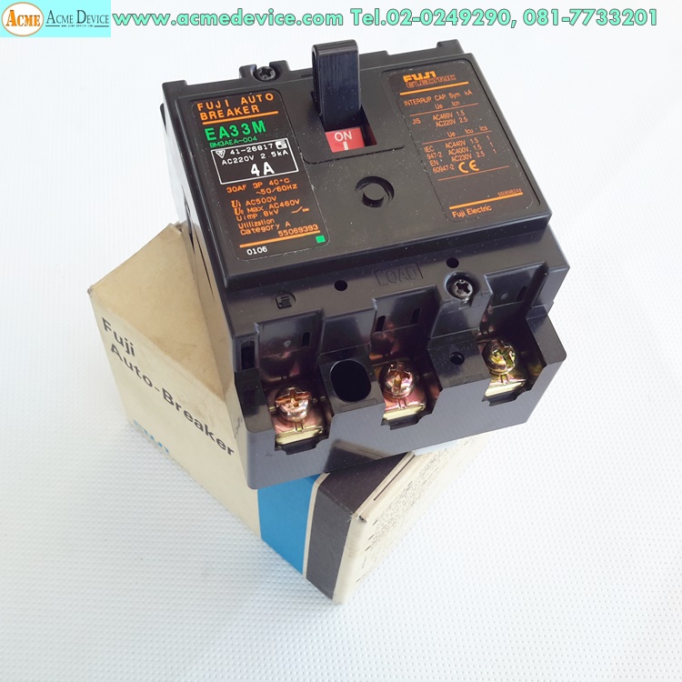 Breaker 3P Fuji รุ่น BM3AEA-004, 4A (สินค้าใหม่)