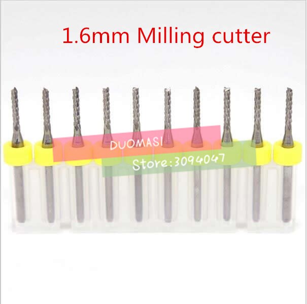 ดอกกัด PCB 1.7 mm 10 PCS Tungsten Carbide Router Tool, Milling Metal Bushing