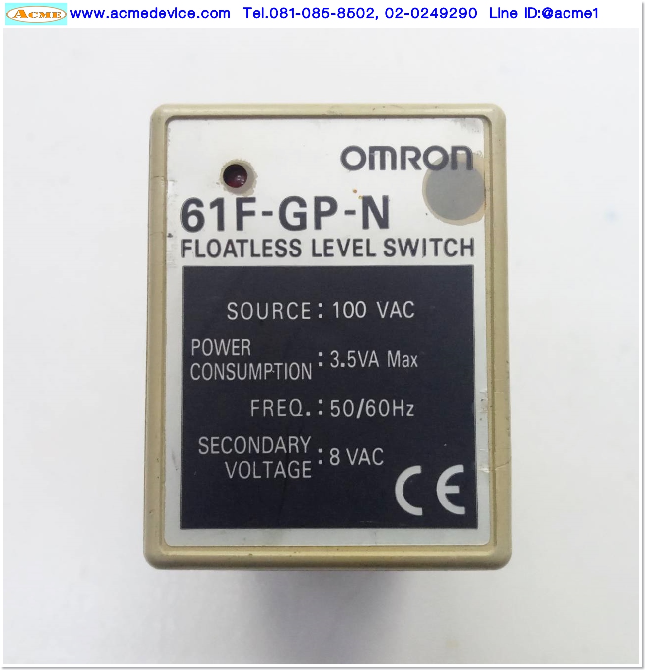 Floatless Level Switch Omron รุ่น 61F-GP-N, 100Vac