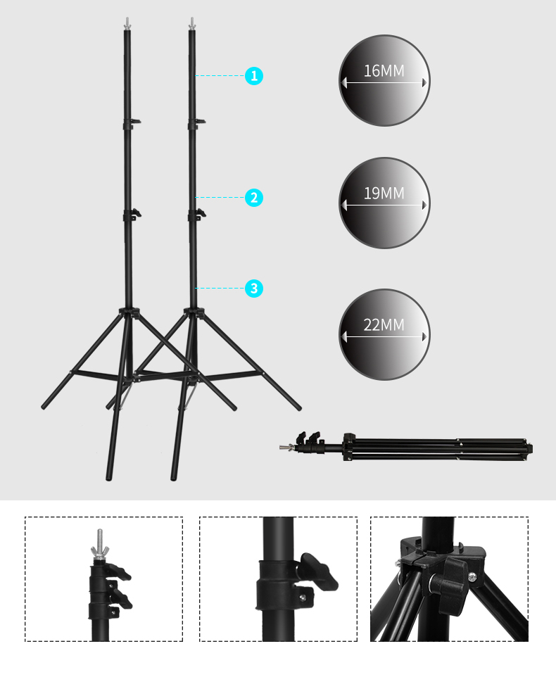 โครงฉากถ่ายภาพ (background stand) ขนาด 2x2m (ไม่รวมผ้าฉาก)