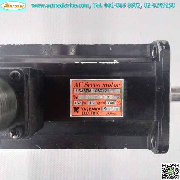 Servo Motor Yaskawa รุ่น USASEM-05CY21, 462W, 3000 r/min