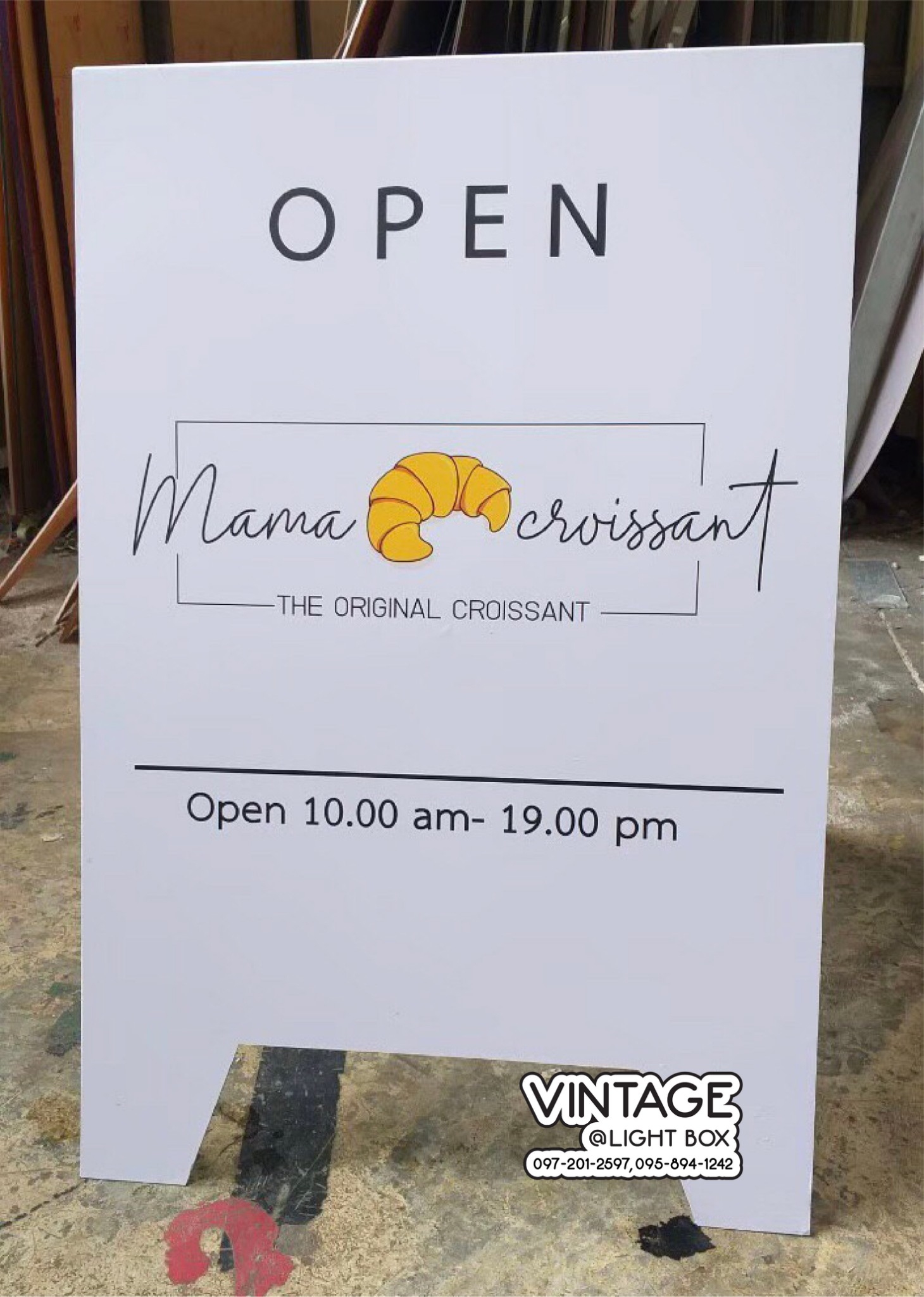 ป้ายซิงค์ตั้งหน้าร้าน ติดสติกเกอร์ไดคัท