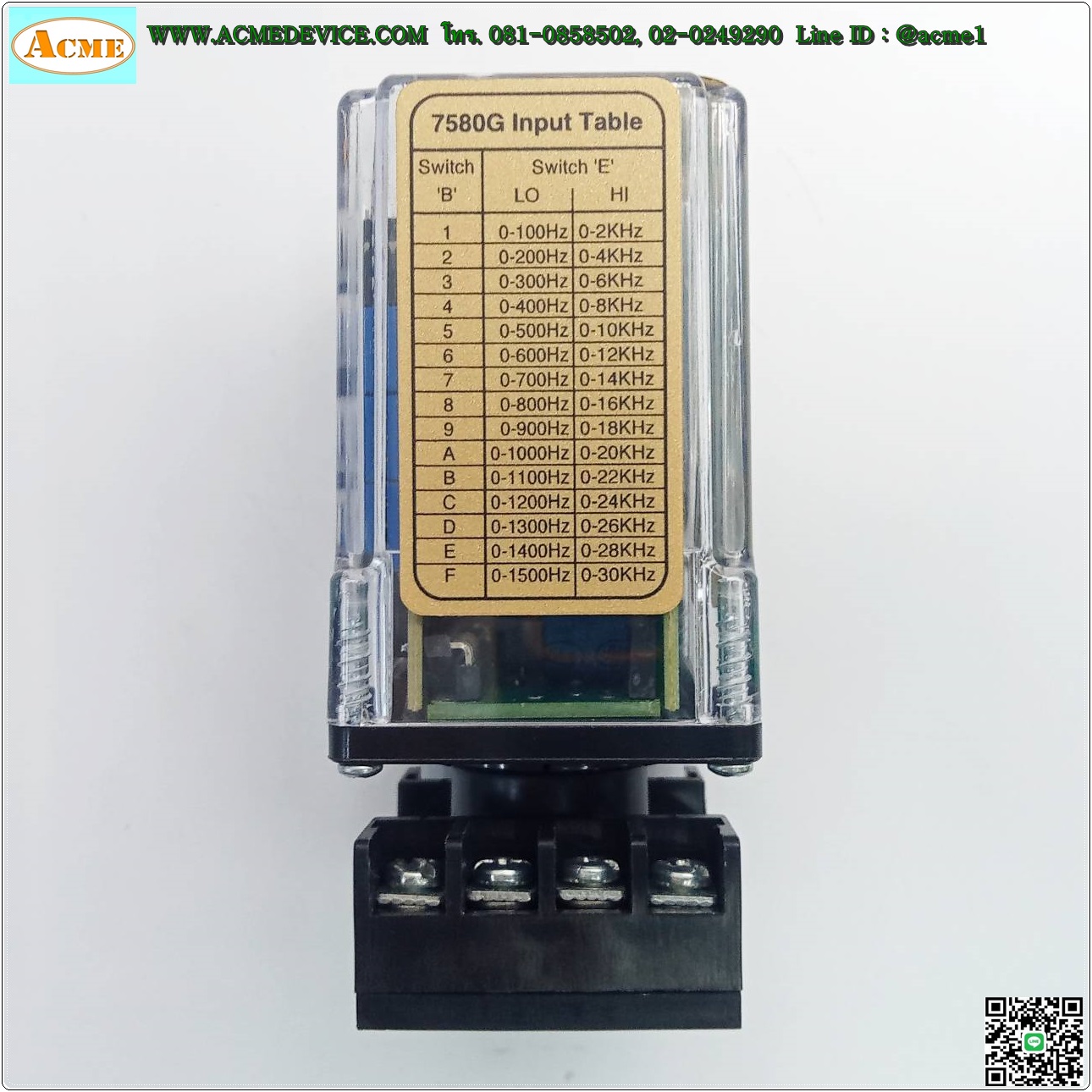 Transmitter Absolute Process รุ่น API 7580 G, Frequency to DC, Input: 0-100 Hz to 0-30 kHz, Output: 0-1 V to 0-10 VDC, ±5 VDC, ±10 VDC, 0-2 mA to 20 mADC, Power input 115 VAC