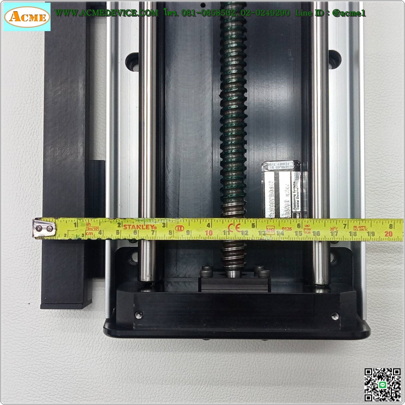 แกนสําเร็จรูป Ball Screw Parker รุ่น DAEDAL 50000ET, ขนาด 185 mm x 480 mm, Stroke 255 mm, Pit 5 mm
