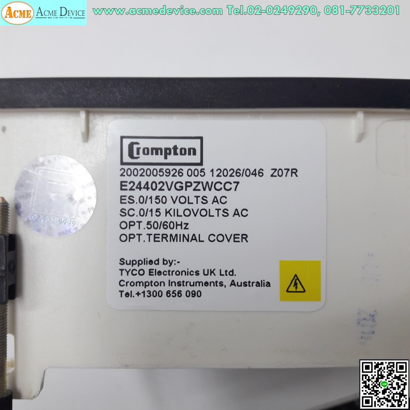 Voltmeter Crompton รุ่น E24402VGPZWCC7