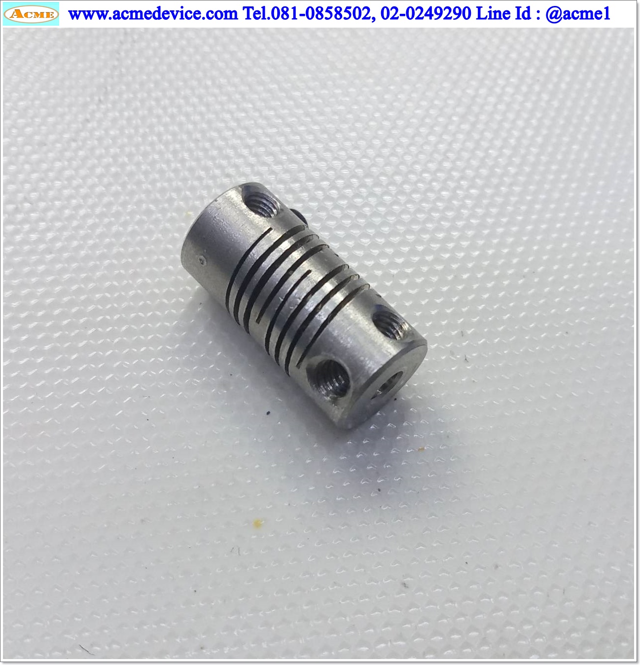 Coupling ขนาด ID 3/3mm, OD 9.5mm, L 19mm, Stainless, 2 เกลียว