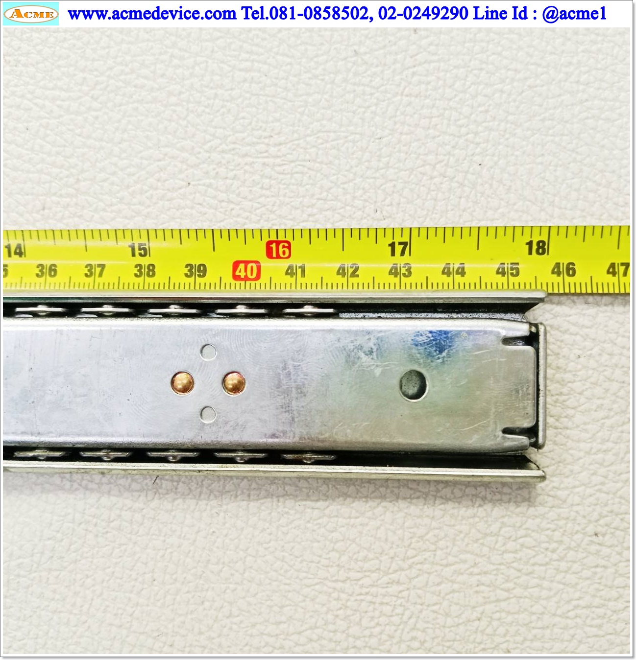 รางสไลด์, รางลิ้นชักลูกปืน ขนาด 35 x 455 mm., ระยะชัก 330 mm.