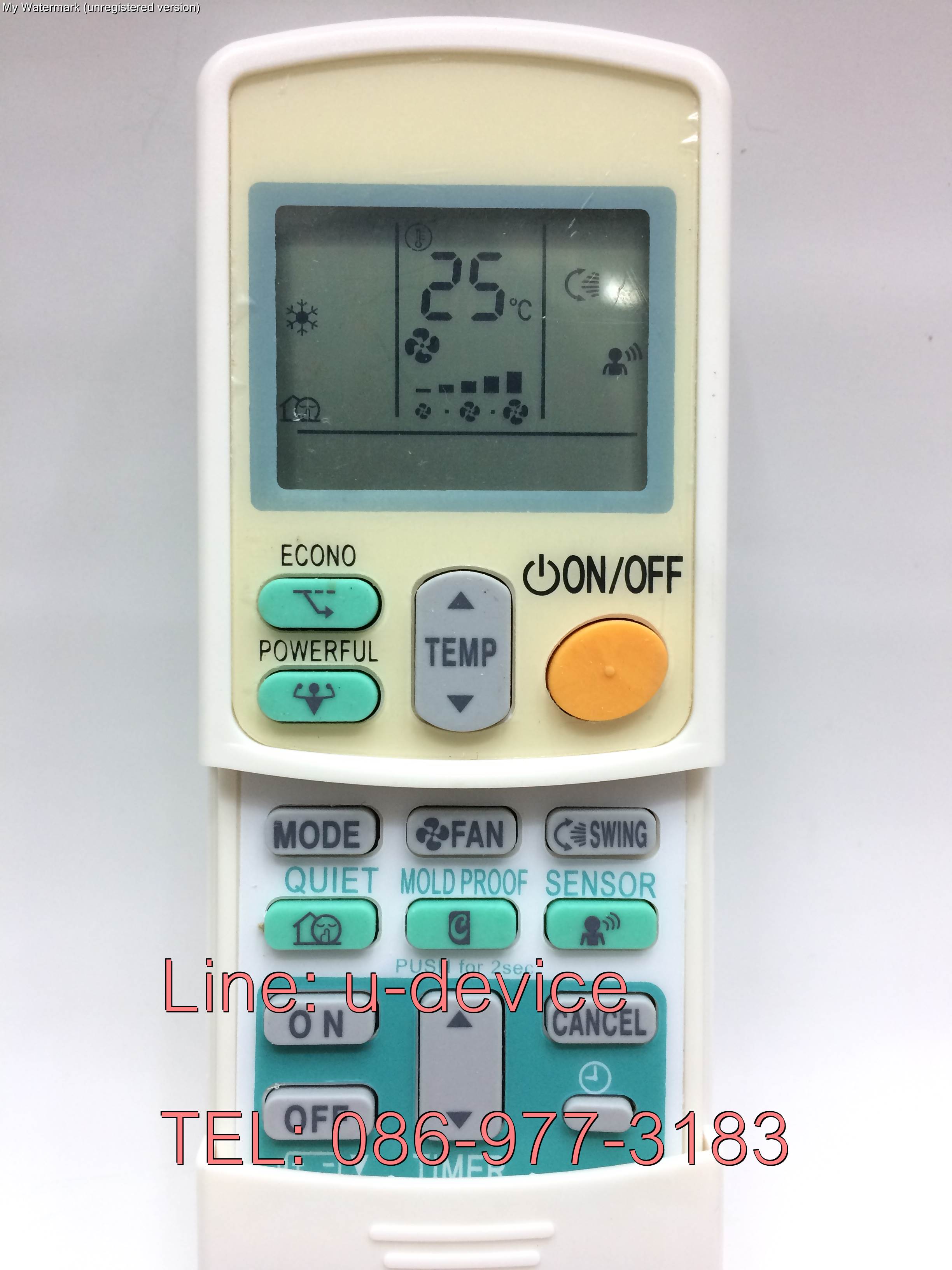 รีโมทแอร์ Daikin รุ่น B47 ปุ่มเต็มมีเซนเซอร์