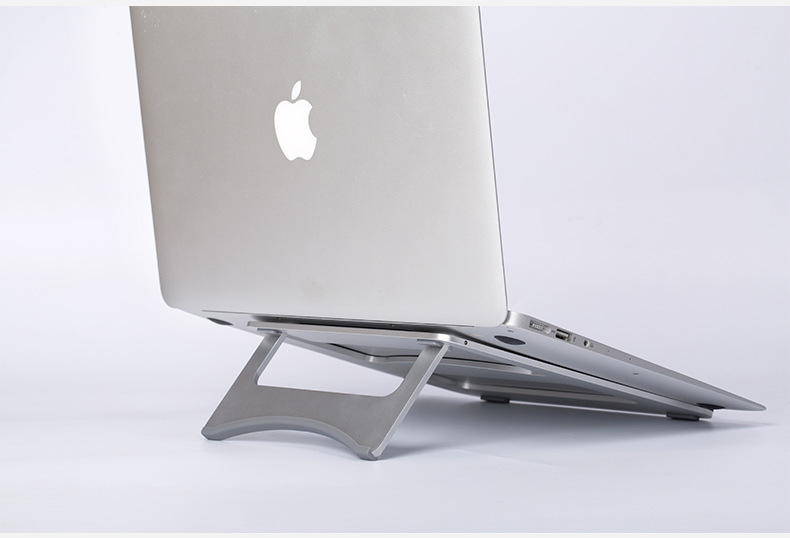 สแตนด์วาง MacBook แบบพับได้ วัสดุ Aluminum สีเงิน
