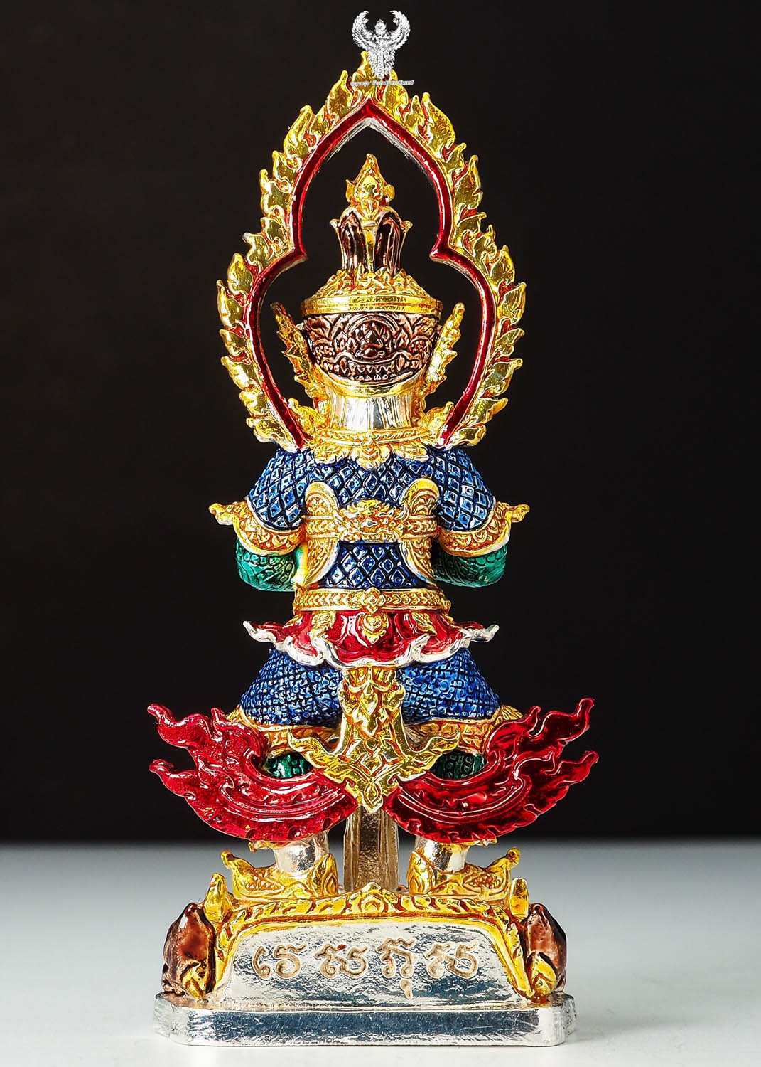 ท้าวเวสสุวรรณ. รุ่น คลังสมบัติ์ เนื้อสัมฤทธ์ชุบเงินลงยา5สี