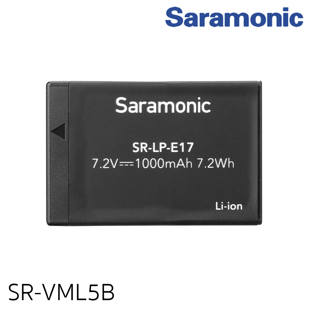 Saramonic SR-VML5B Rechargeable 7.2V1000mAh Li-ion Battery for VmicLink5 & VmicLink5 HiFi Systems Type LP-E17 (CANON EOS M3750D760D) รับประกันศูนย์ไทย 1 ปี