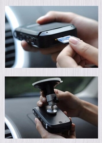 กล้องติดรถ 2.5" 6 LED Night Vision HD DVR รุ่น DVRF198B (สีดำ)