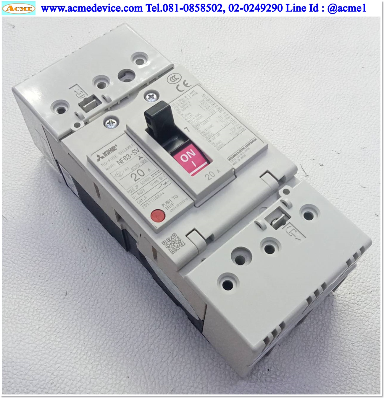 Breaker 3P Mitsubishi รุ่น NF63-SV, 20A