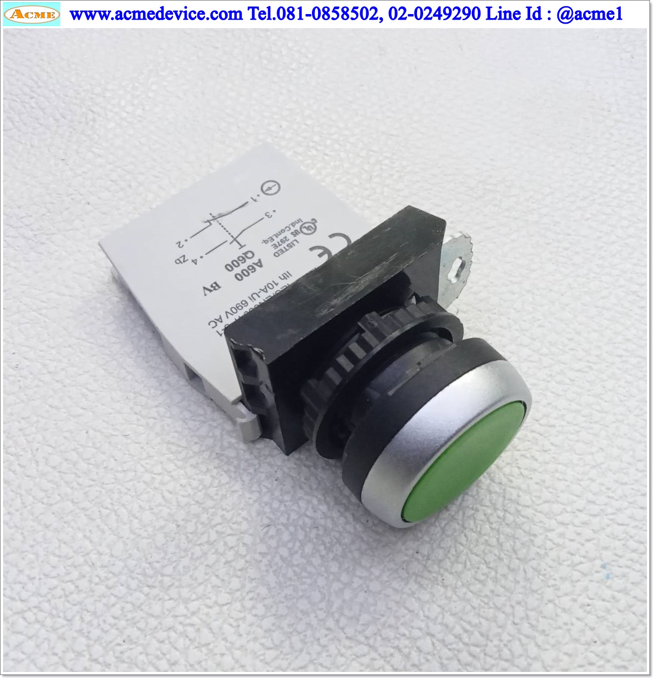Pushbutton Switch Baco รุ่น 33E11, 1NO, 1NC
