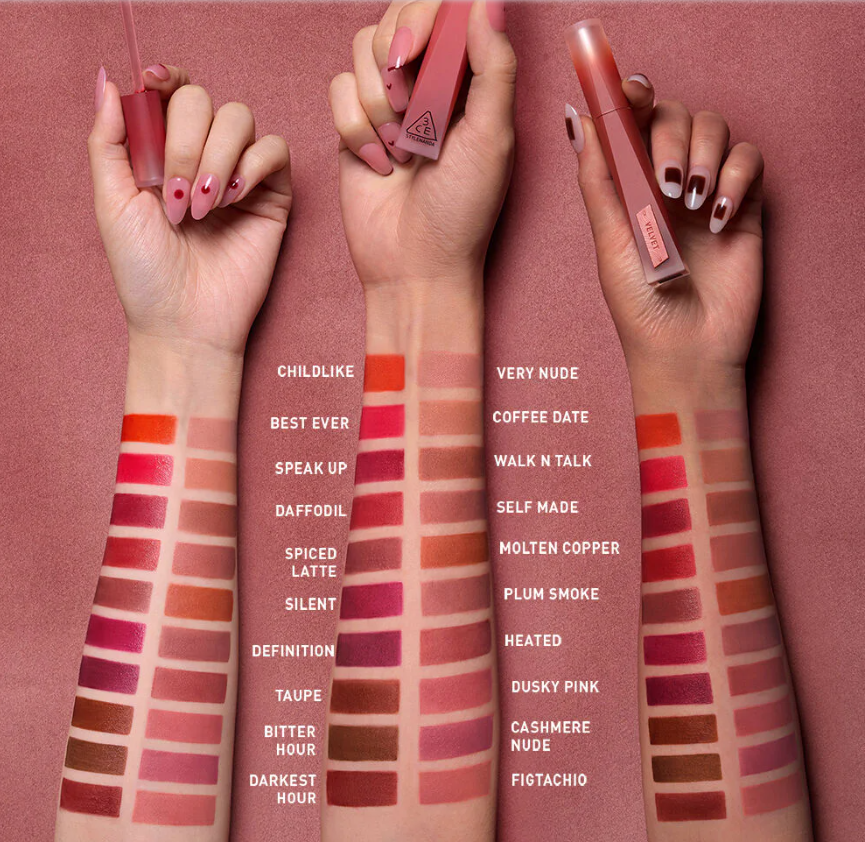 ลิป3CE Velvet Lip Plush 4g # Cashmere Nude