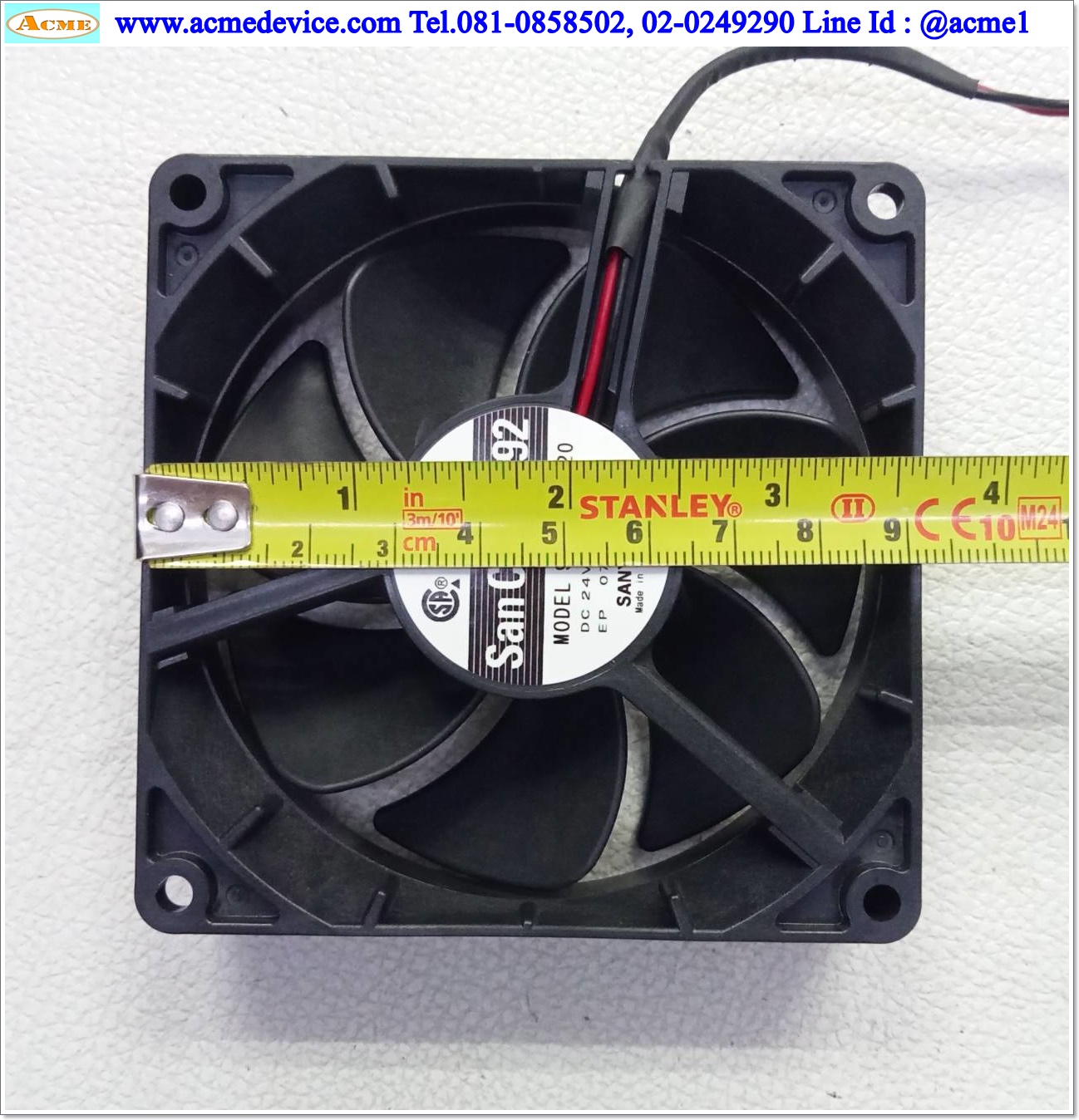 พัดลม Cooling Fan Sanyo Denki รุ่น San Cooler 92, 9A0924H420, 24Vdc, DC Brushss, 3.5" (92 x 92 x 25 mm)