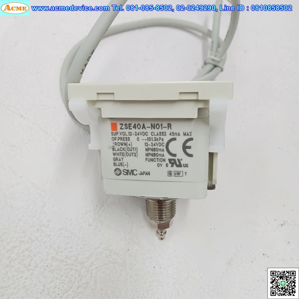 Vacuum SMC รุ่น ZSE40A-N01-R, 0 to -101.3kPa, NPN