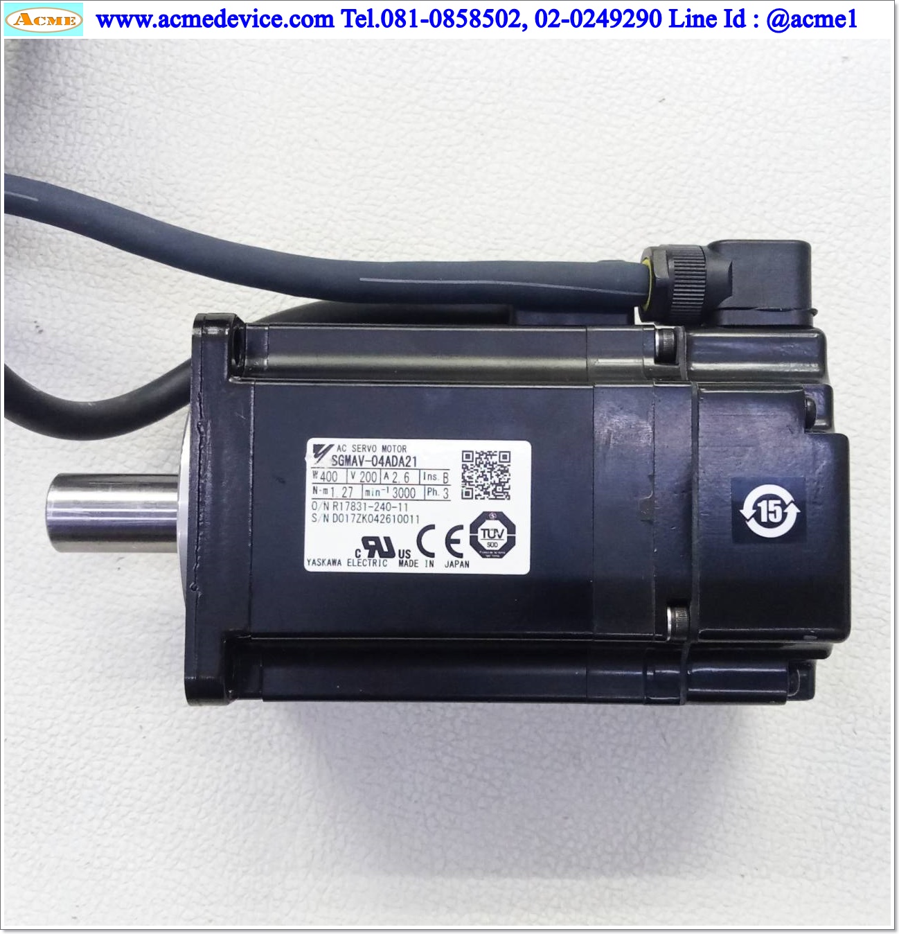 Servo Drive Yaskawa รุ่น SGDV-2R8A01B & Motor SGMAV-04ADA21, 400W