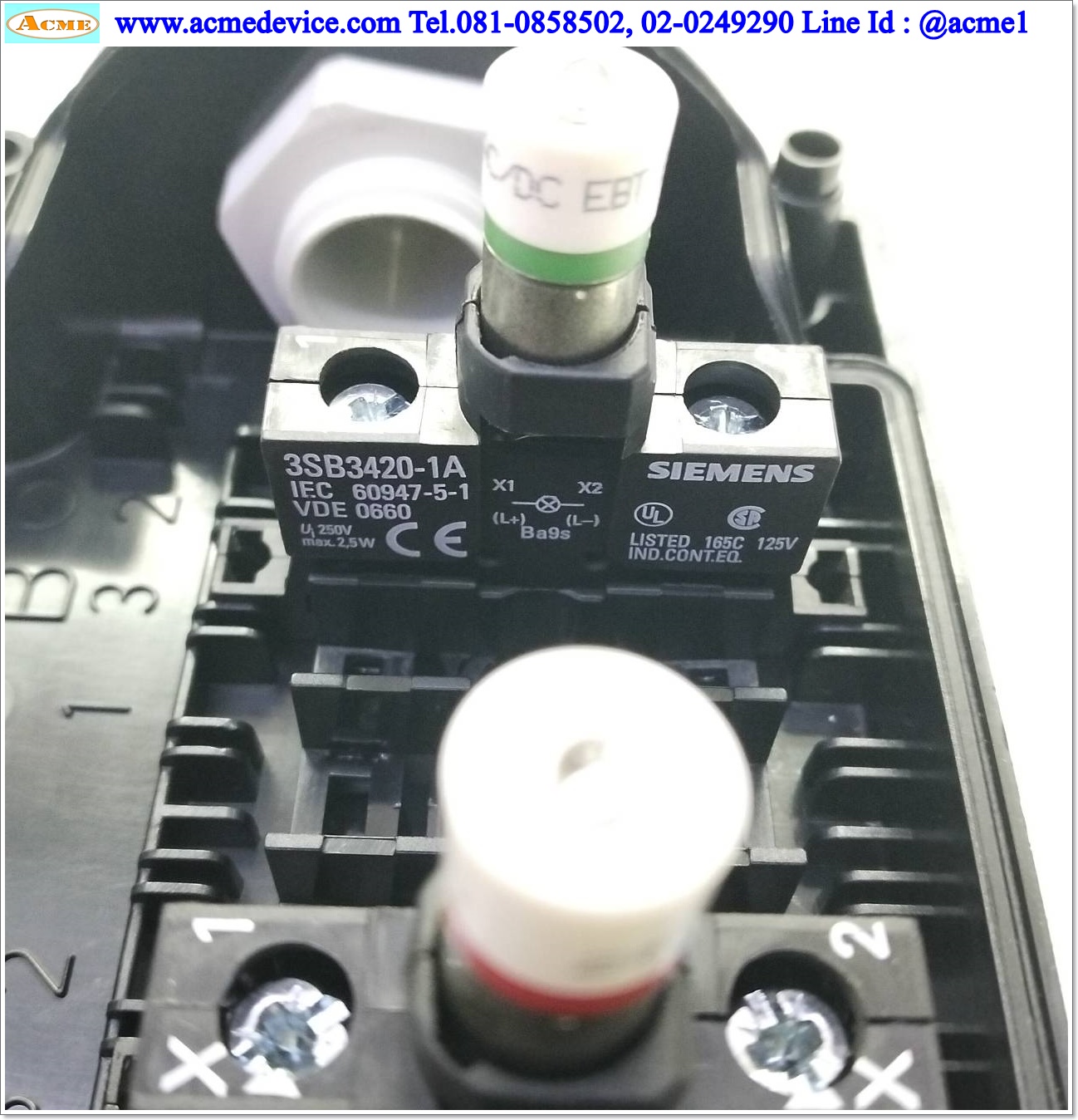 กล่องสวิตช์ Siemens รุ่น 3SB3802-0AA3, 3SB3420, 24Vdc, Enclosure