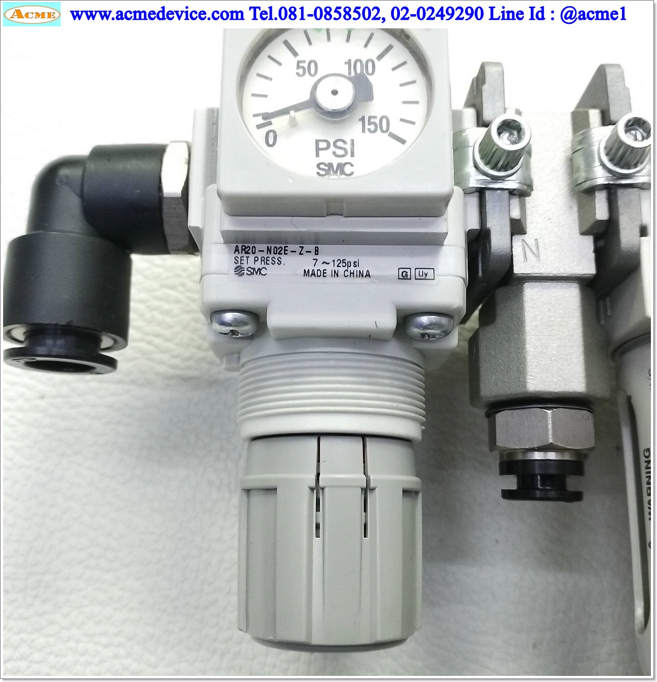 Regulator SMC รุ่น AR20-N02E-Z-B+AFM20-N02-CZ-A+AFD20-N02-CZ-A