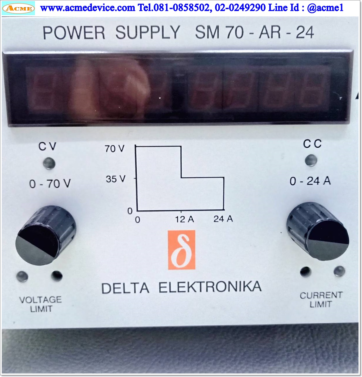 DC Power Supply Delta รุ่น SM70-AR-24, Output 0-70Vdc, 0-24A