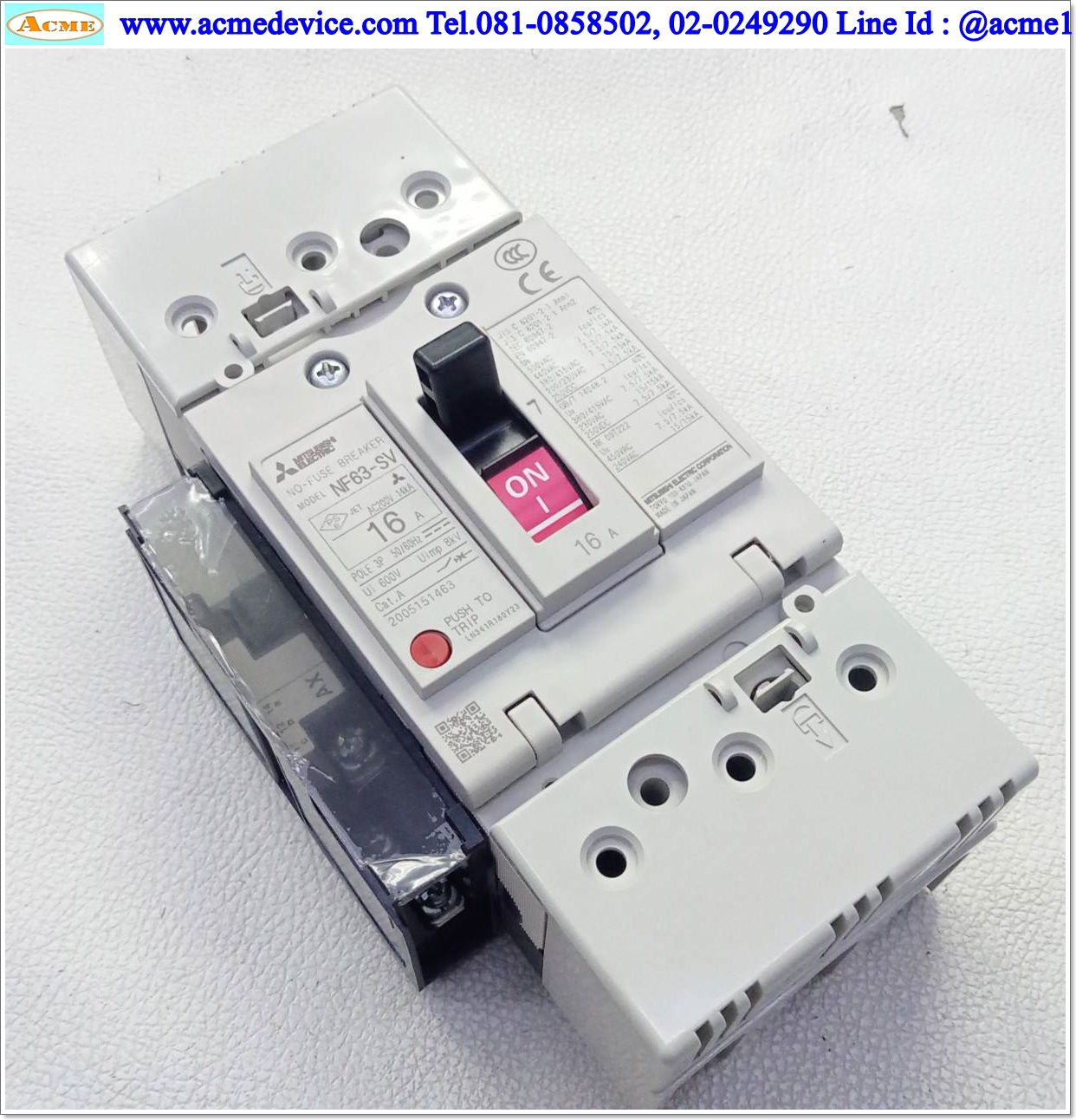 Breaker 3P Mitsubishi รุ่น NF6-SV, 16A