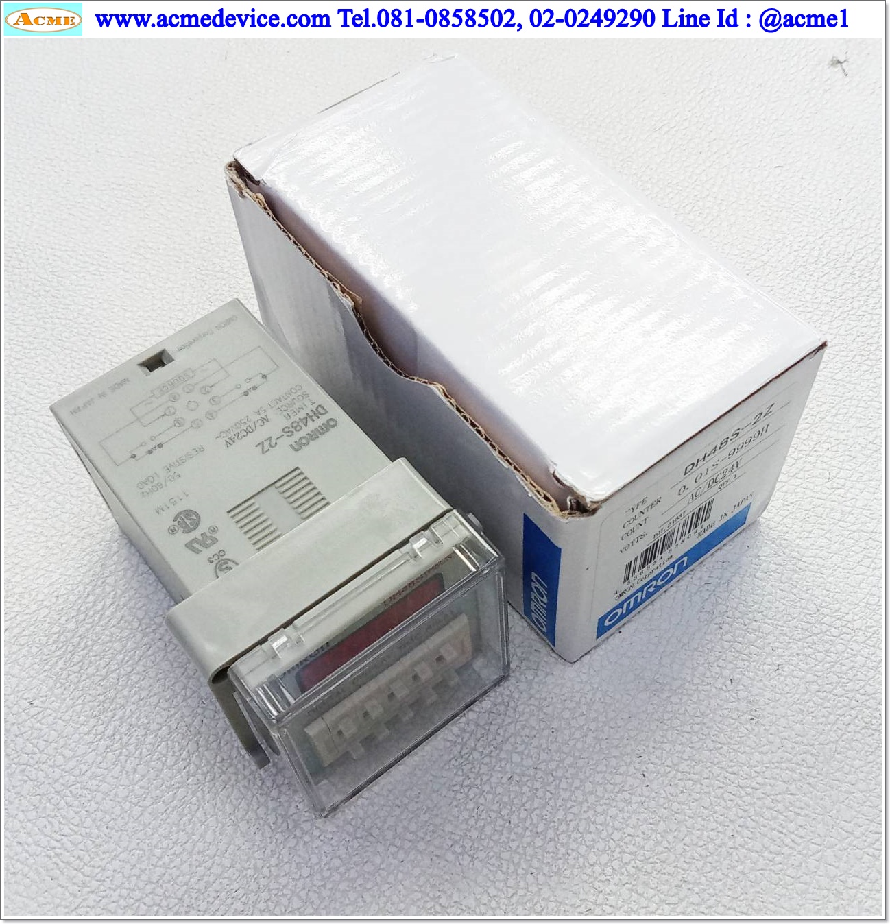 Timer Omron รุ่น DH48S-2Z + Socket, 0.01S - 9999H, AC/DC 24V
